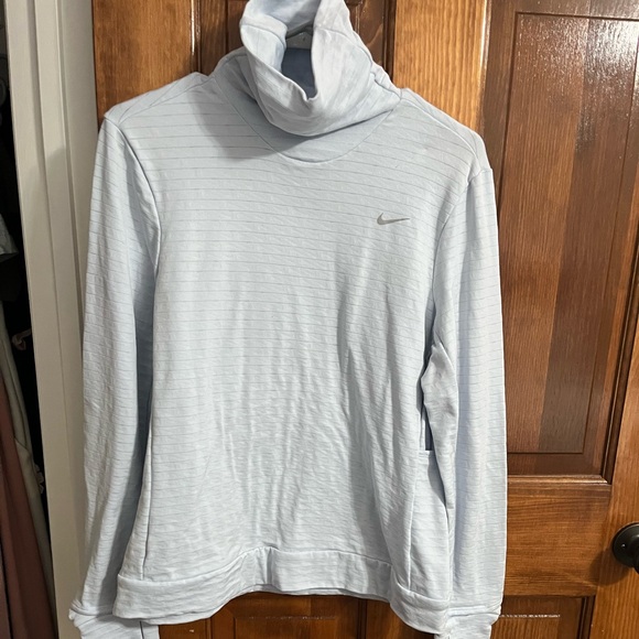 Nike Sky Blue Striped Sweater - Picture 1 of 1